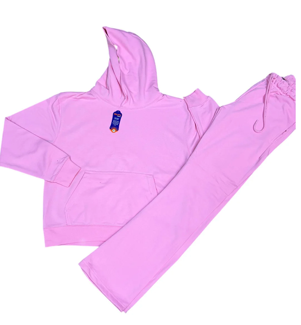 Suntees Premium Apparel Brands French Terry Hoodie and Stacked Pants Set