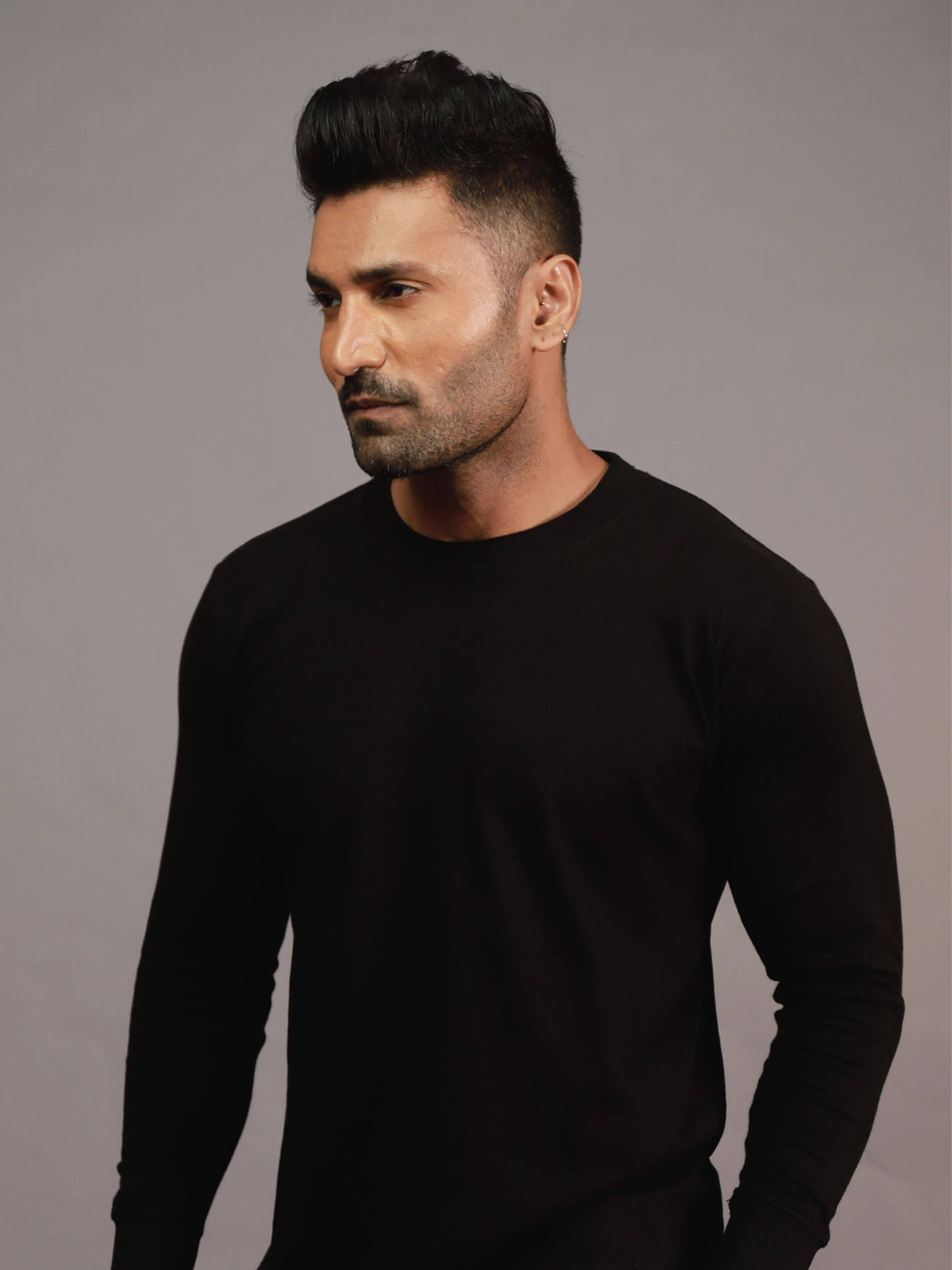 Style Wear Round Neck 100% Cotton Long Sleeves Tshirt-Adult