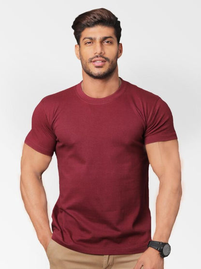 Style Wear Round Neck 100% Cotton Tshirts-Adult